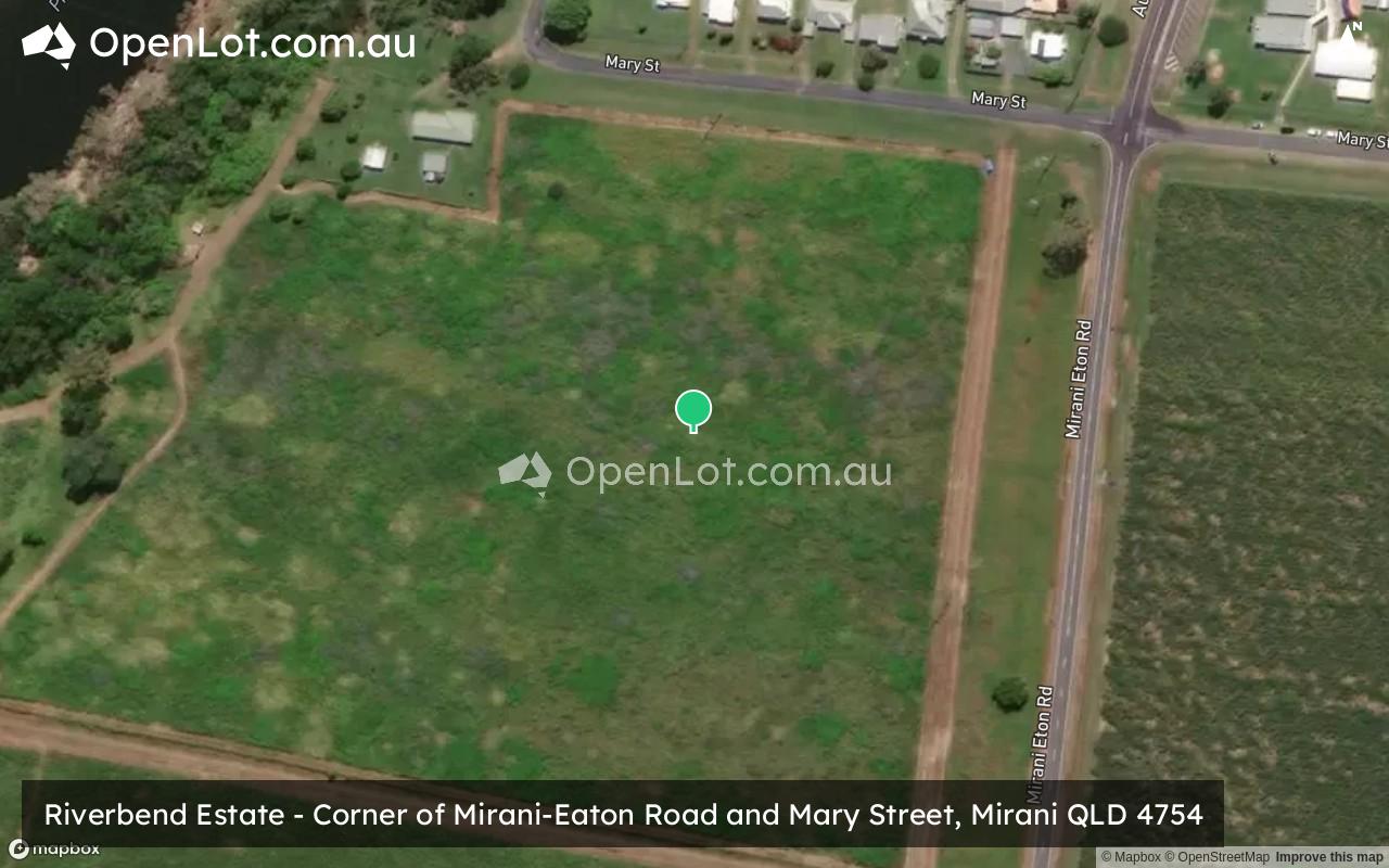 Satellite image for Riverbend Estate - Corner of Mirani-Eaton Road and Mary Street, Mirani QLD 4754