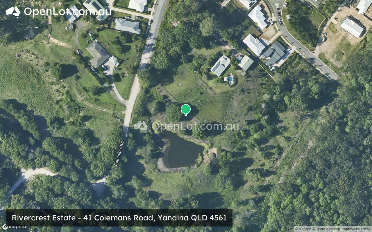 Satellite image for Rivercrest Estate - 41 Colemans Road, Yandina QLD 4561