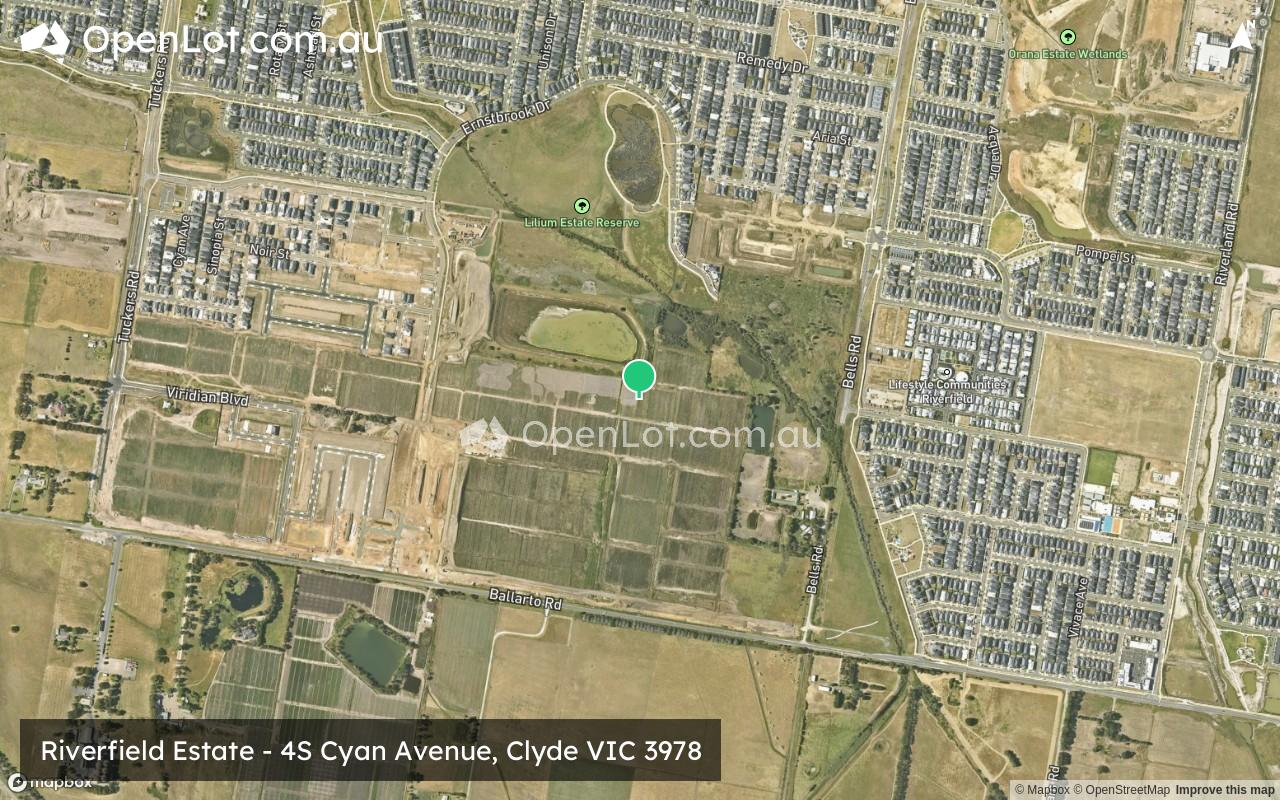 Satellite image for Riverfield Estate - 78 Tuckers Road, Clyde VIC 3978