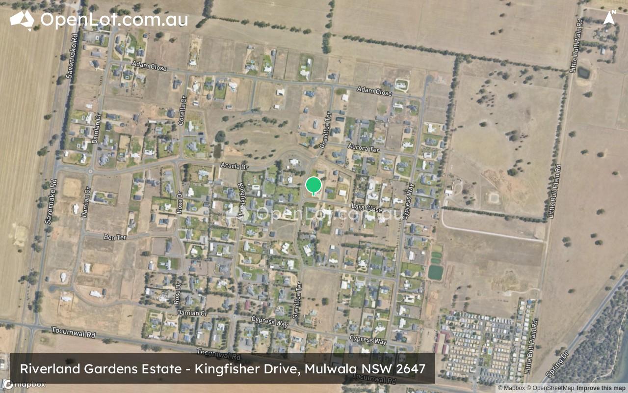 Satellite image for Riverland Gardens Estate - Kingfisher Drive, Mulwala NSW 2647