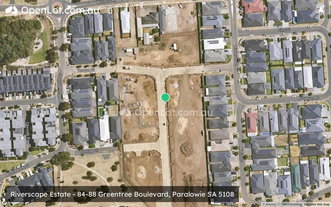 Satellite image for Riverscape Estate - 84-88 Greentree Boulevard, Paralowie SA 5108
