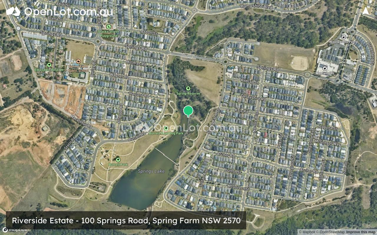 Satellite image for Riverside Estate - 100 Springs Road, Spring Farm NSW 2570
