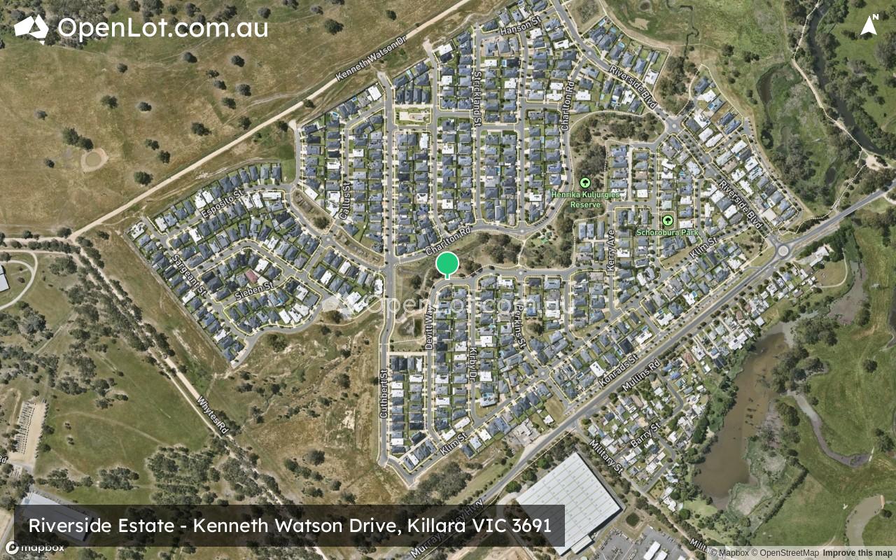 Satellite image for Riverside Estate - Kenneth Watson Drive, Killara VIC 3691