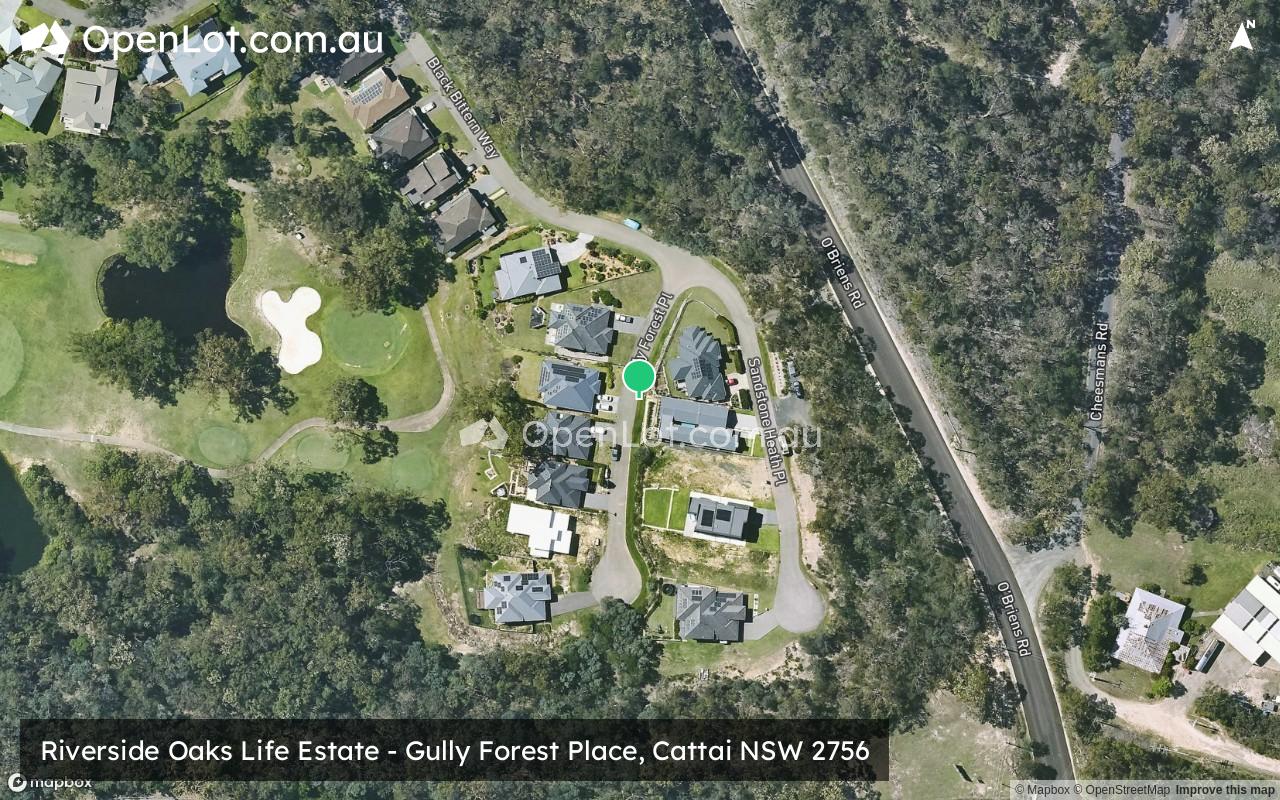 Satellite image for Riverside Oaks Life Estate - Gully Forest Place, Cattai NSW 2756