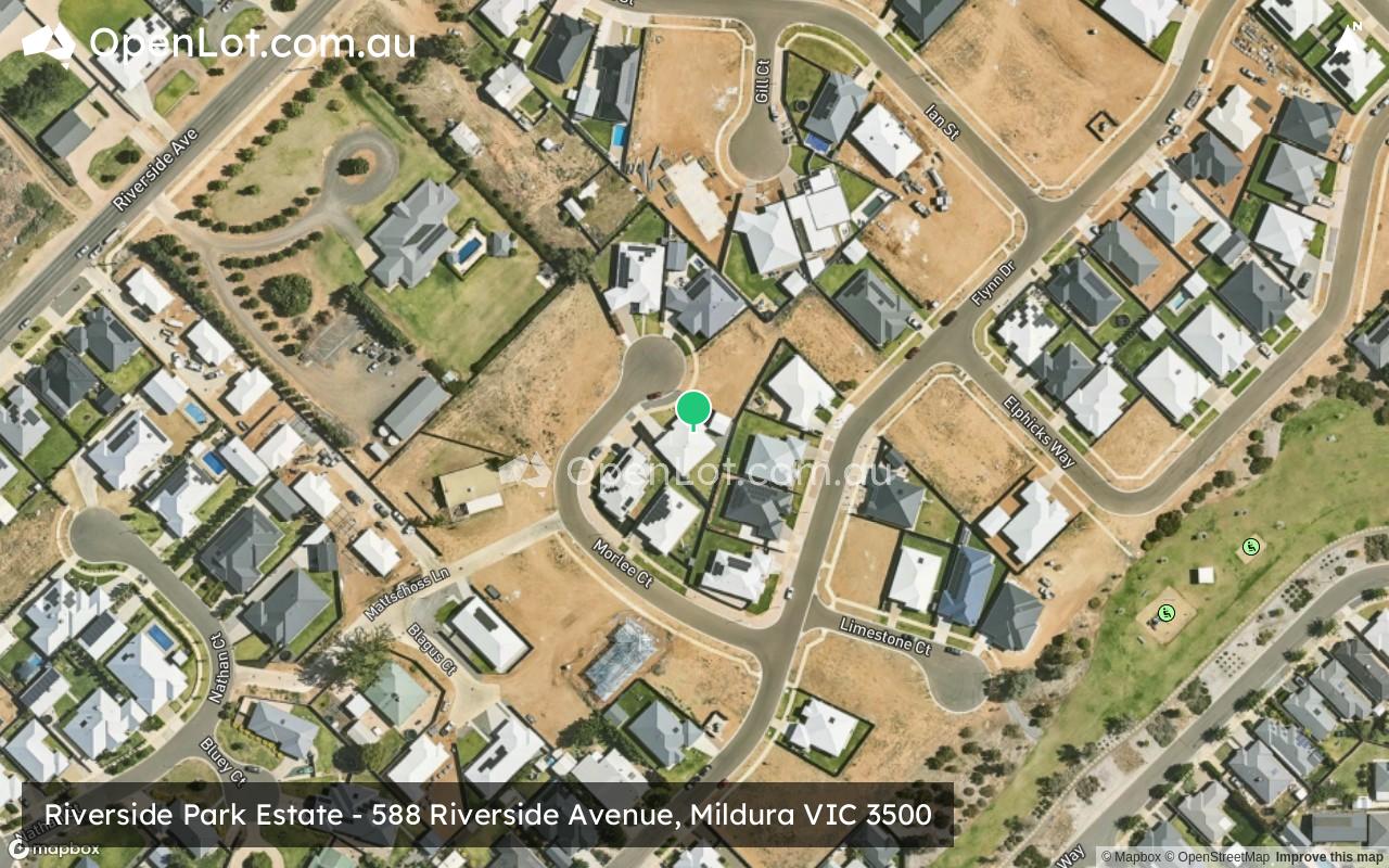 Satellite image for Riverside Park Estate - 588 Riverside Avenue, Mildura VIC 3500