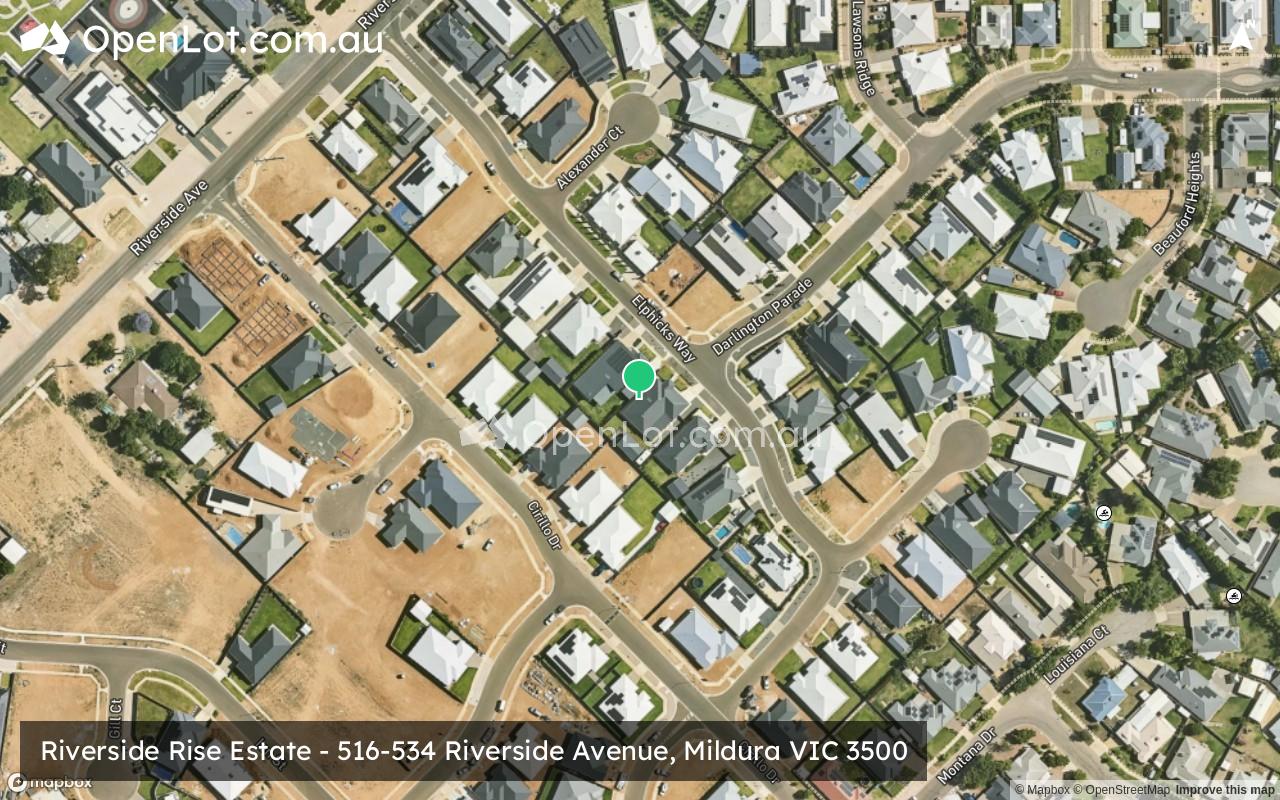 Satellite image for Riverside Rise Estate - 516-534 Riverside Avenue, Mildura VIC 3500