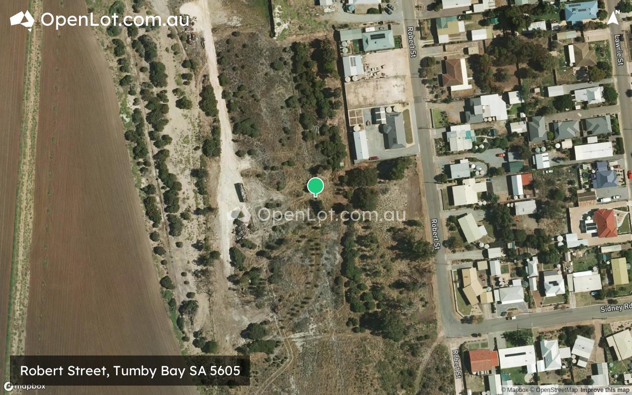 Satellite image for Robert Street, Tumby Bay SA 5605