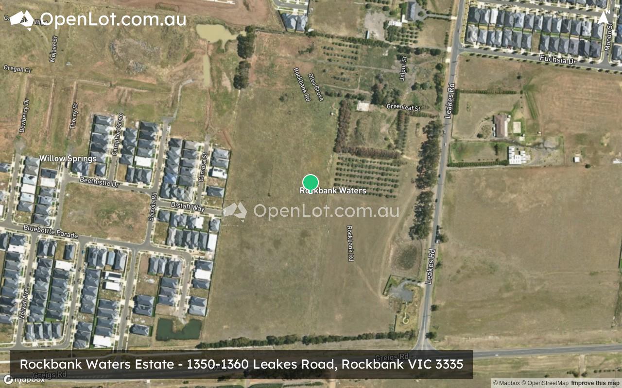 Satellite image for Rockbank Waters Estate - 1350-1360 Leakes Road, Rockbank VIC 3335
