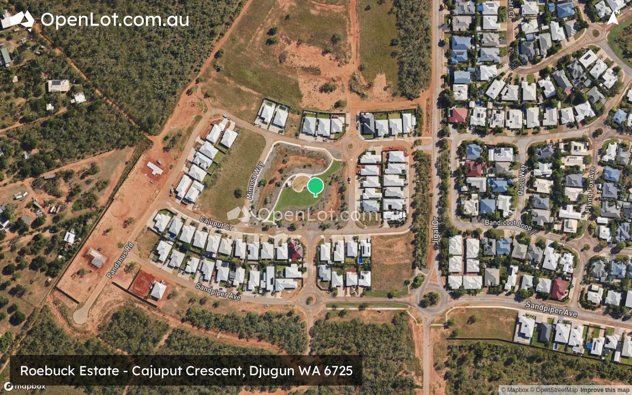 Satellite image for Roebuck Estate - Cajuput Crescent, Djugun WA 6725