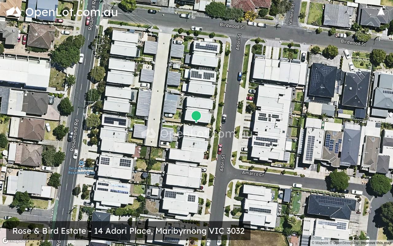 Satellite image for Rose & Bird Estate - 14 Adori Place, Maribyrnong VIC 3032