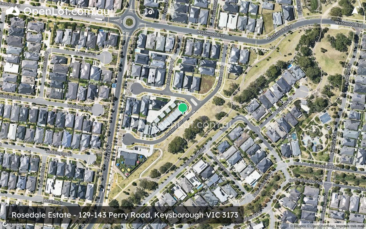Satellite image for Rosedale Estate - 129-143 Perry Road, Keysborough VIC 3173