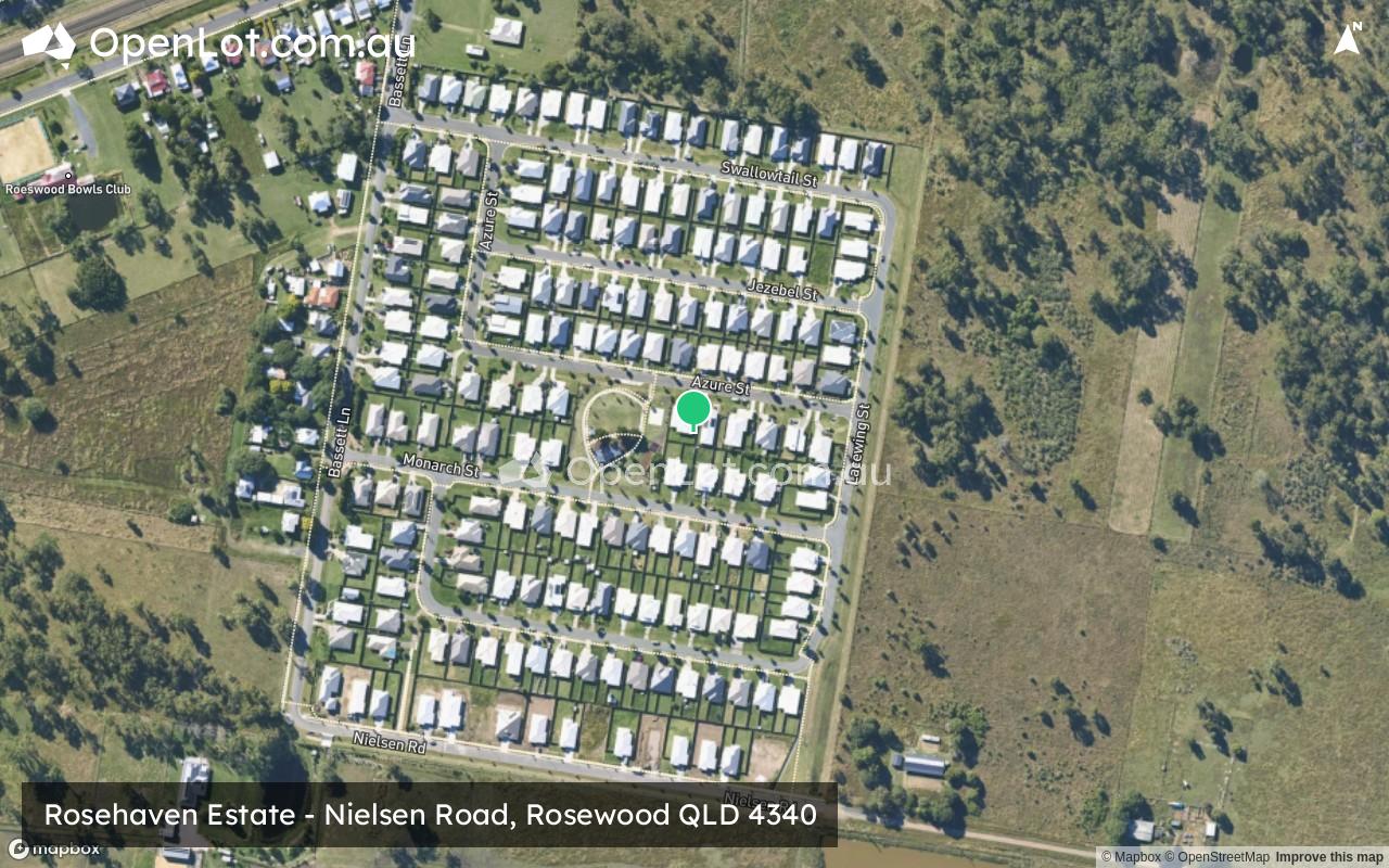 Satellite image for Rosehaven Estate - Nielsen Road, Rosewood QLD 4340