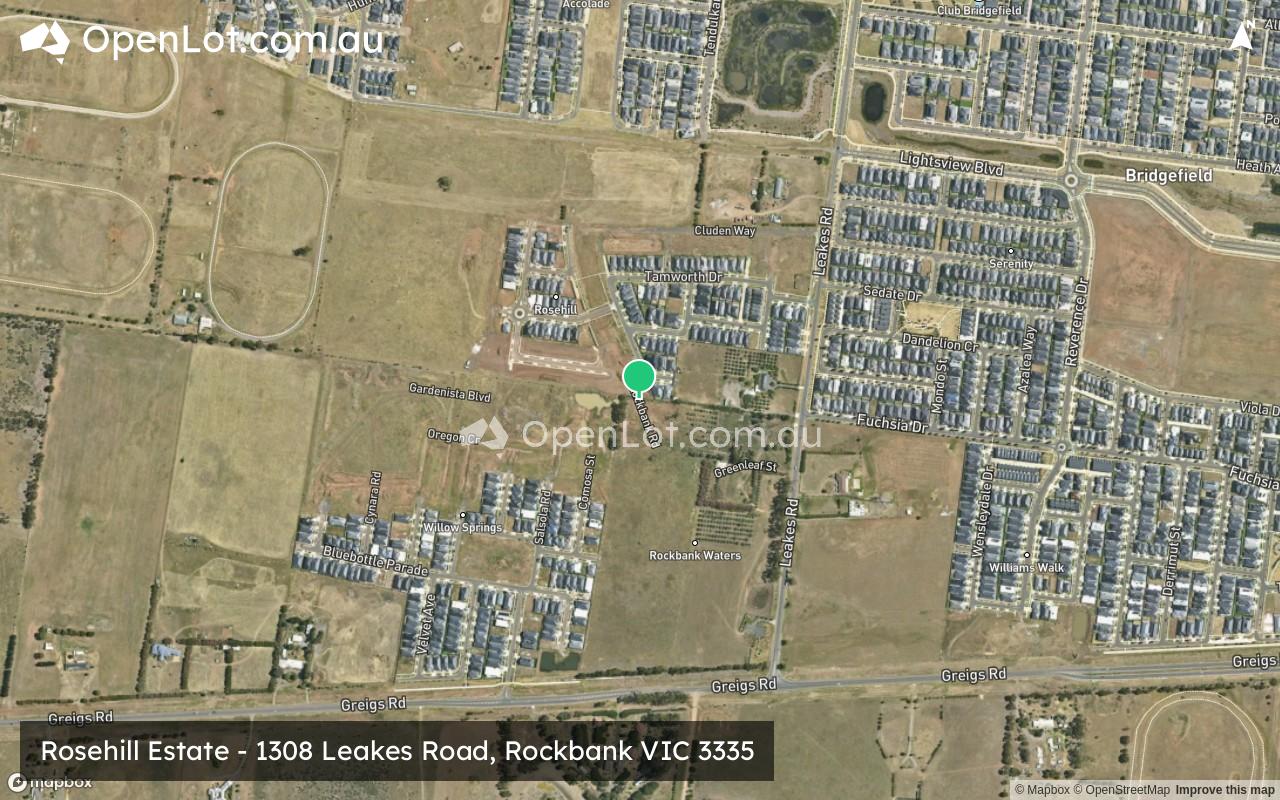 Satellite image for Rosehill Estate - 1308 Leakes Road, Rockbank VIC 3335