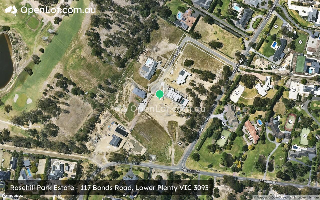 Satellite image for Rosehill Park Estate - 117 Bonds Road, Lower Plenty VIC 3093