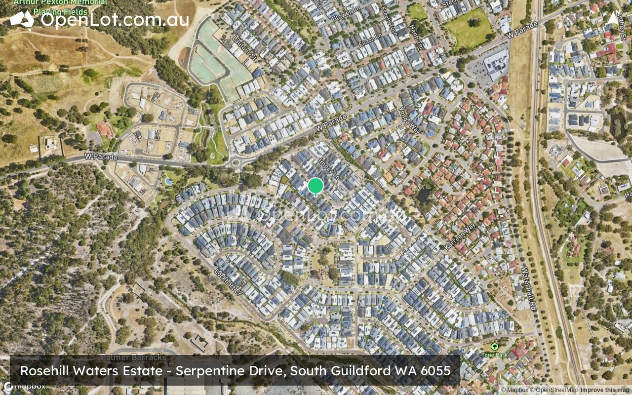 Satellite image for Rosehill Waters Estate - Serpentine Drive, South Guildford WA 6055
