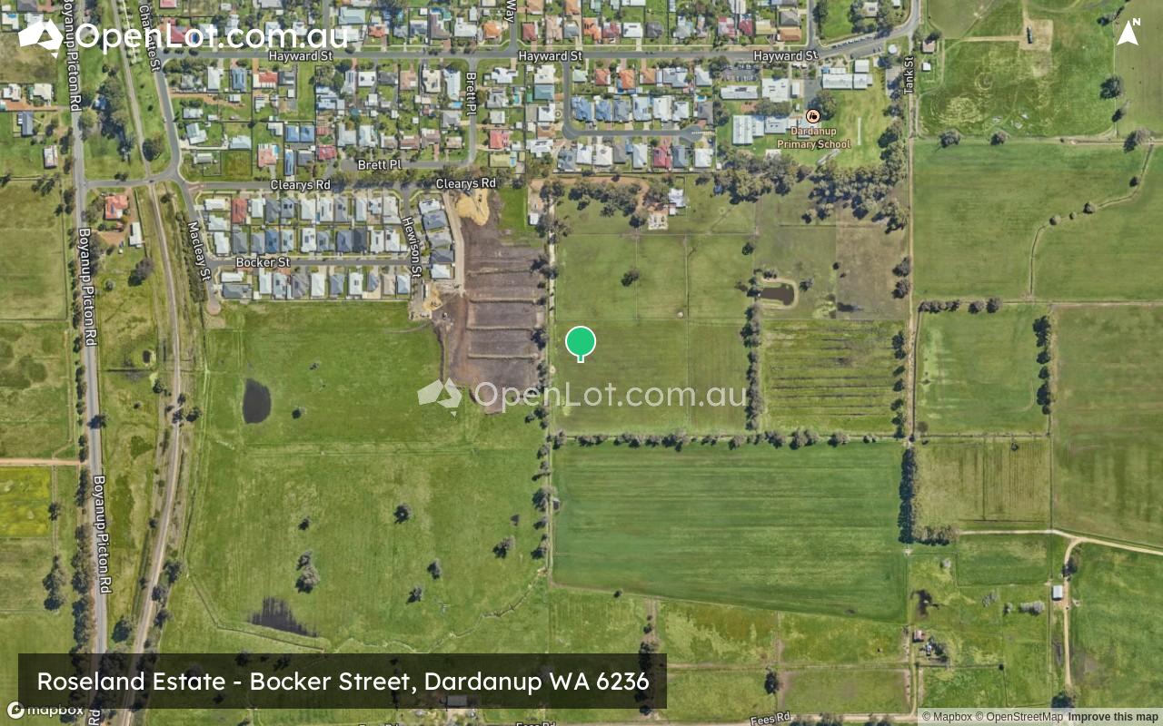 Satellite image for Roseland Estate - Bocker Street, Dardanup WA 6236