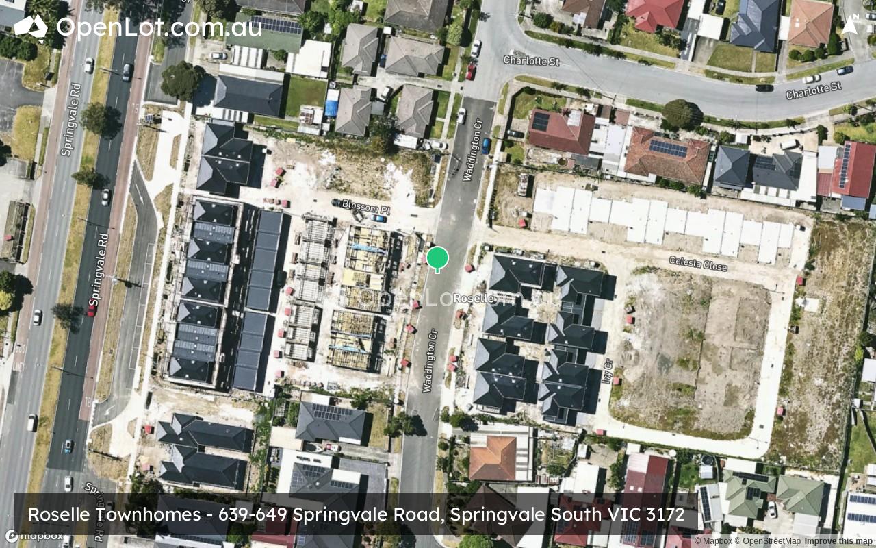 Satellite image for Roselle Townhomes - 639-649 Springvale Road, Springvale South VIC 3172