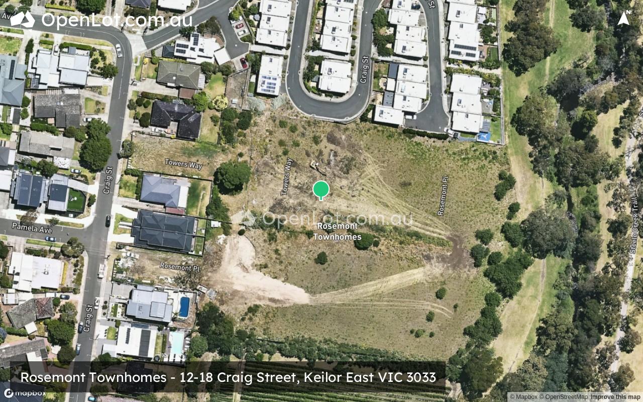 Satellite image for Rosemont Townhomes - 12-18 Craig Street, Keilor East VIC 3033