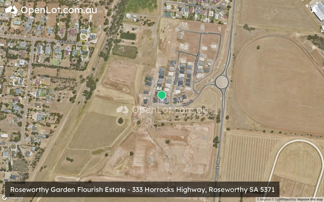 Satellite image for Roseworthy Garden Flourish Estate - 333 Horrocks Highway, Roseworthy SA 5371