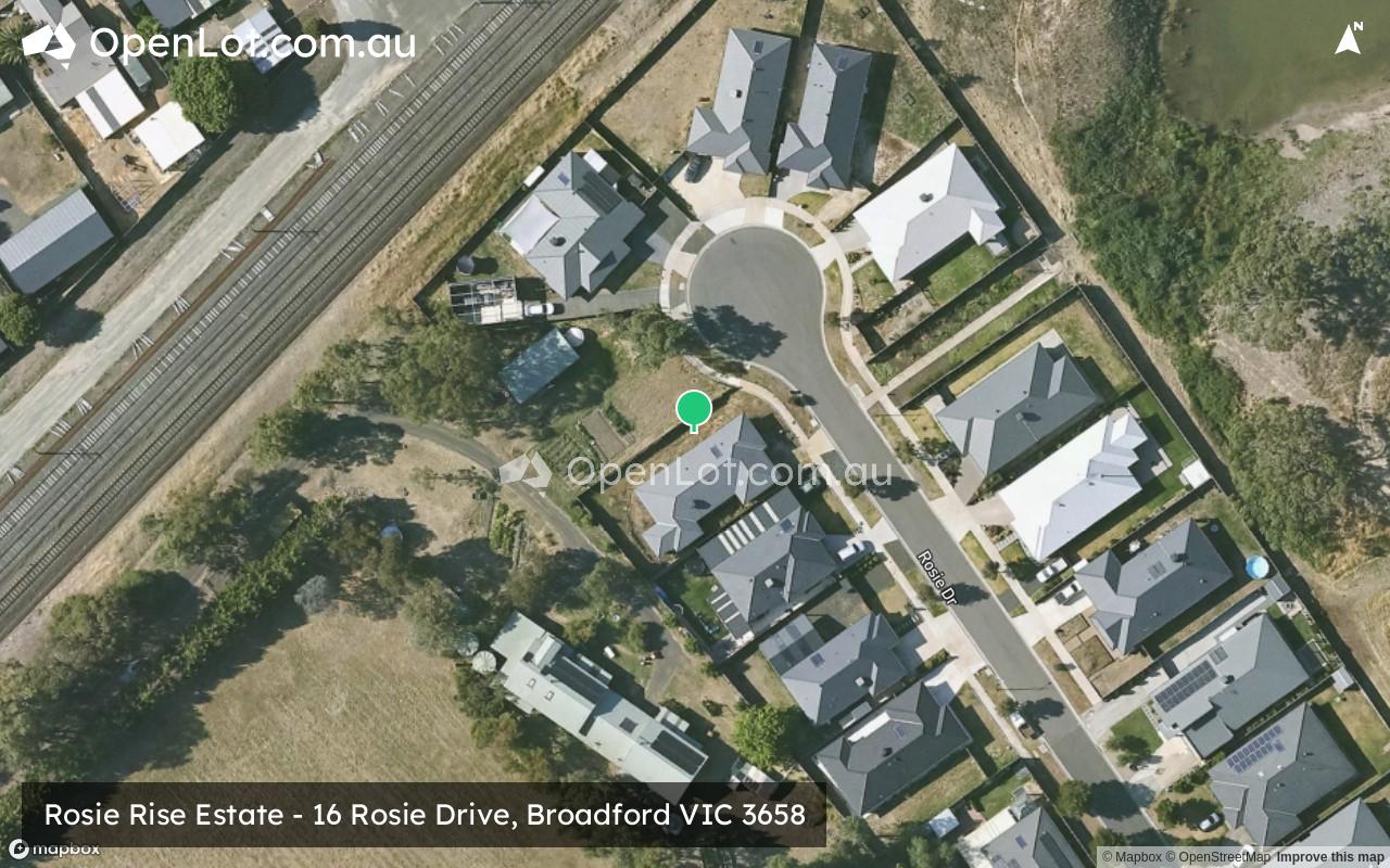 Satellite image for Rosie Rise Estate - 16 Rosie Drive, Broadford VIC 3658