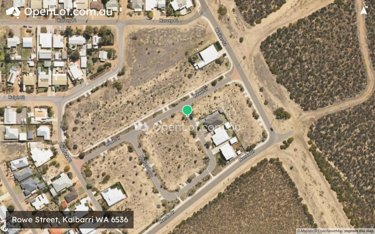 Satellite image for Rowe Street, Kalbarri WA 6536
