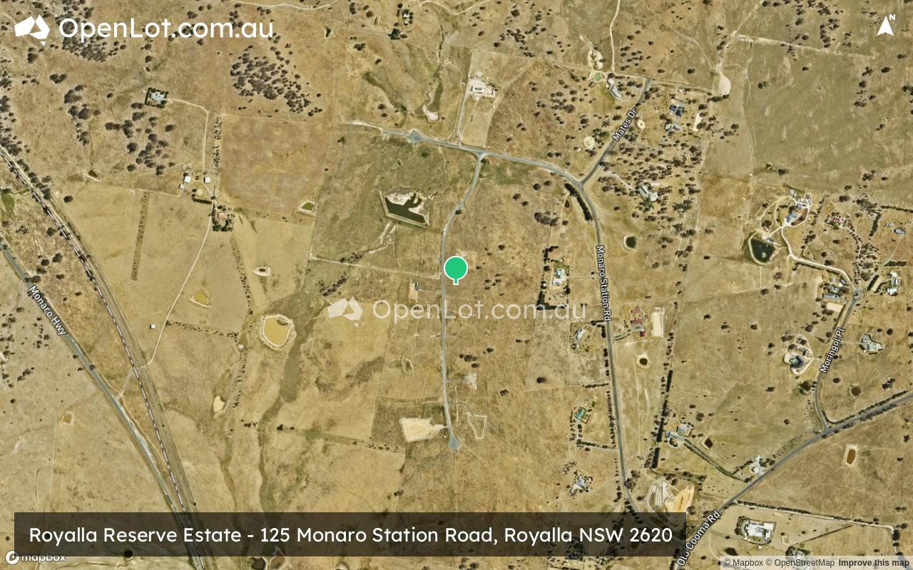 Satellite image for Royalla Reserve Estate - 125 Monaro Station Road, Royalla NSW 2620