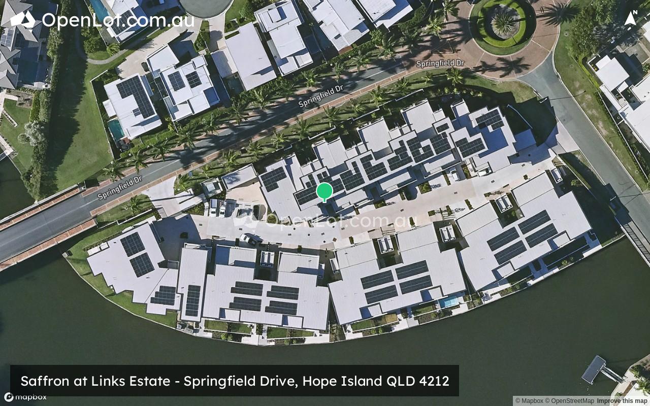 Satellite image for Saffron at Links Estate - Springfield Drive, Hope Island QLD 4212