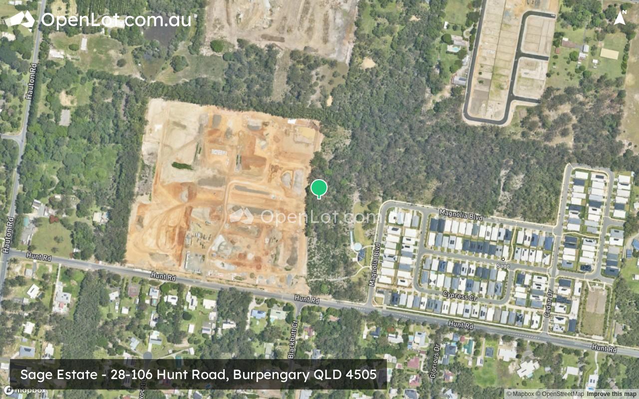 Satellite image for Sage Estate - 28-106 Hunt Road, Burpengary QLD 4505