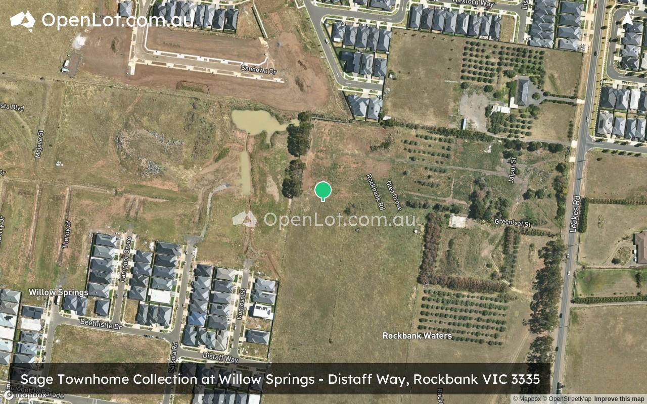Satellite image for Sage Townhome Collection at Willow Springs - Distaff Way, Rockbank VIC 3335