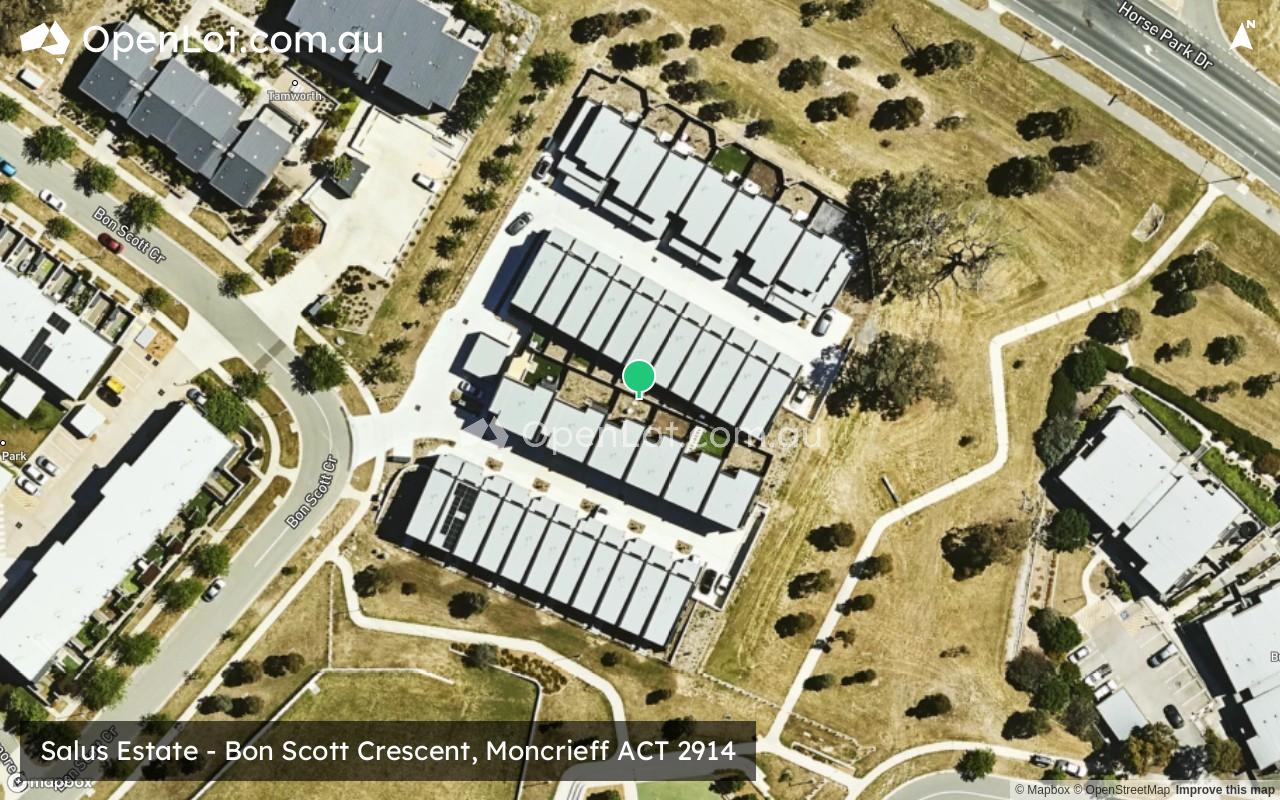 Satellite image for Salus Estate - Bon Scott Crescent, Moncrieff ACT 2914
