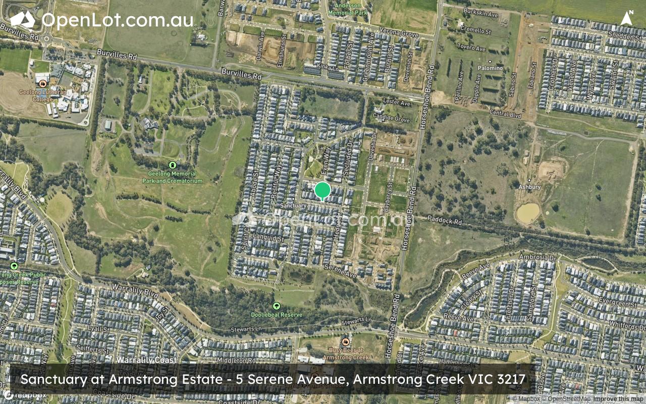 Satellite image for Sanctuary at Armstrong Estate - 5 Serene Avenue, Armstrong Creek VIC 3217