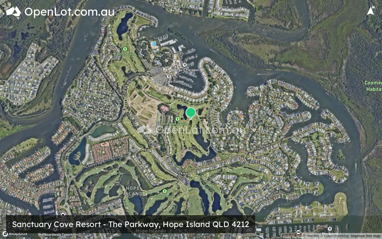 Satellite image for Sanctuary Cove Resort - The Parkway, Hope Island QLD 4212