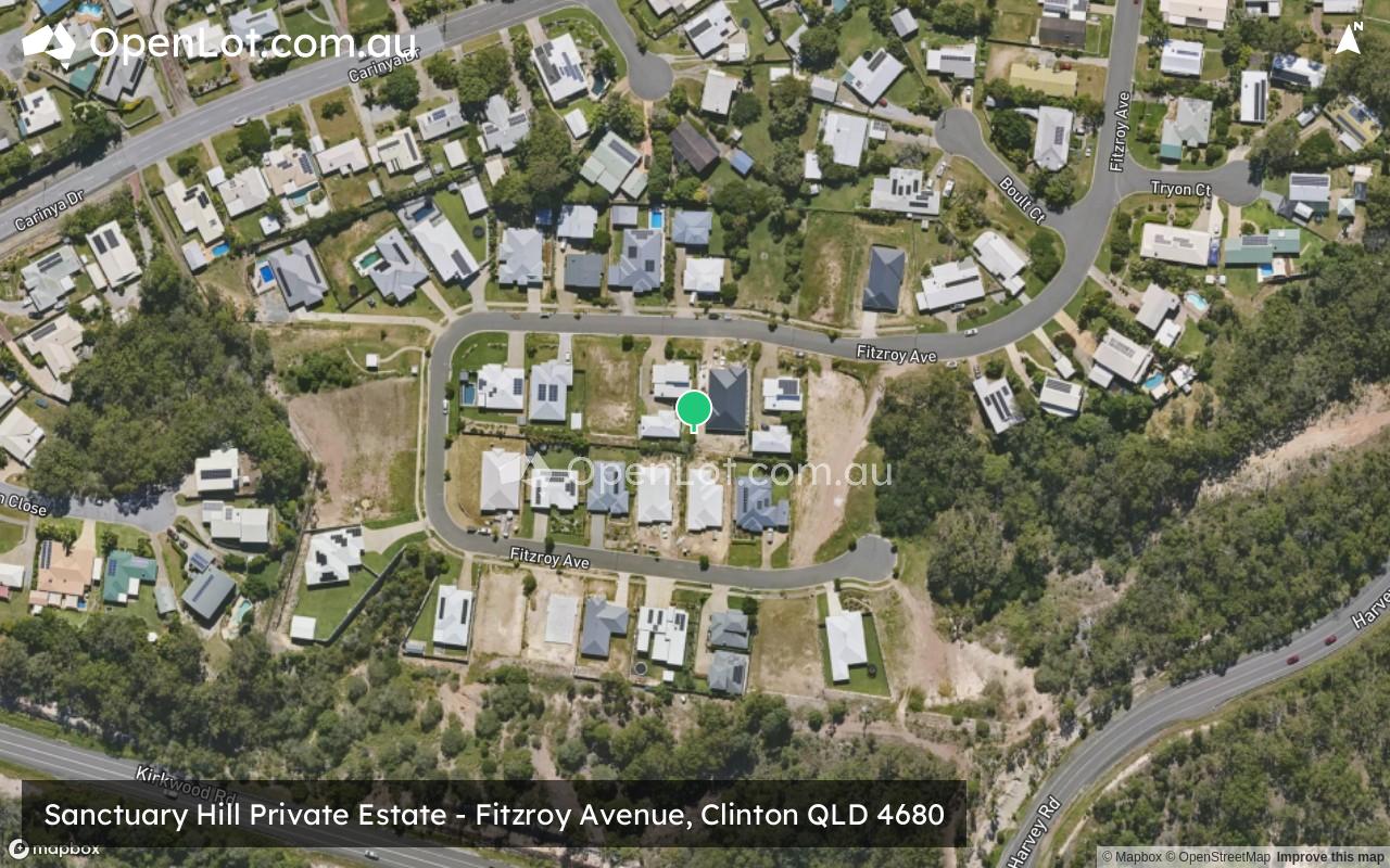 Satellite image for Sanctuary Hill Private Estate - Fitzroy Avenue, Clinton QLD 4680