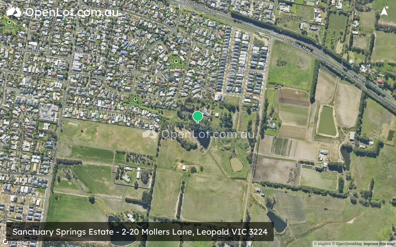 Satellite image for Sanctuary Springs Estate - 2-20 Mollers Lane, Leopold VIC 3224
