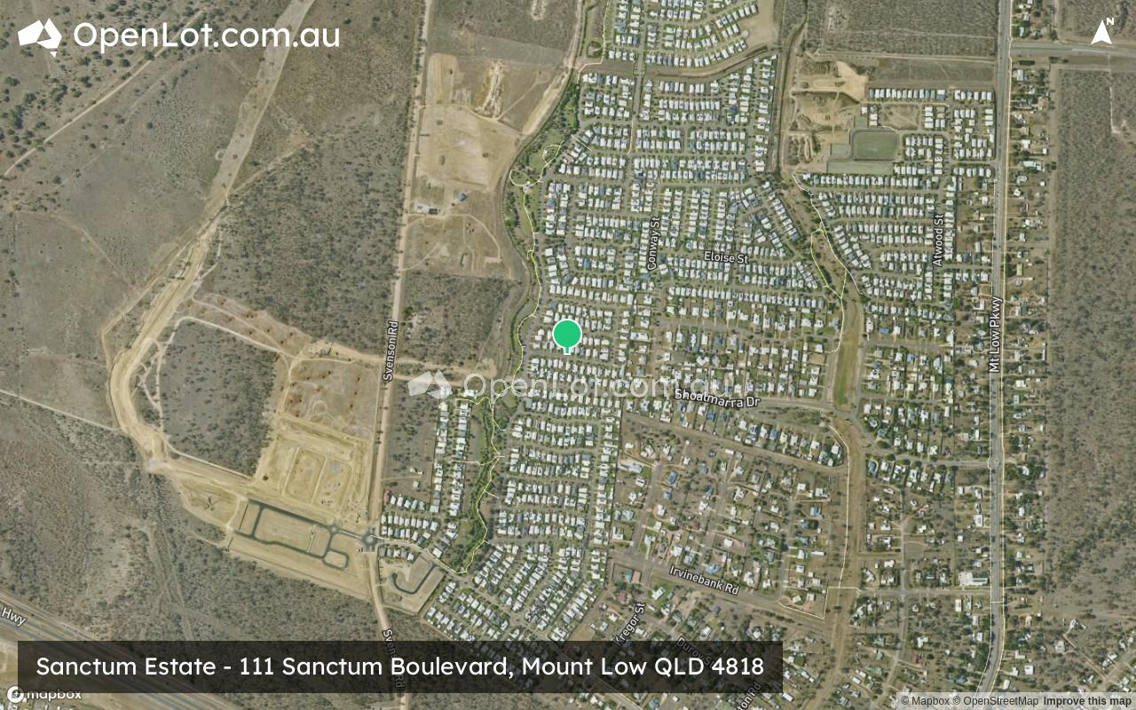 Satellite image for Sanctum Estate - 111 Sanctum Boulevard, Mount Low QLD 4818
