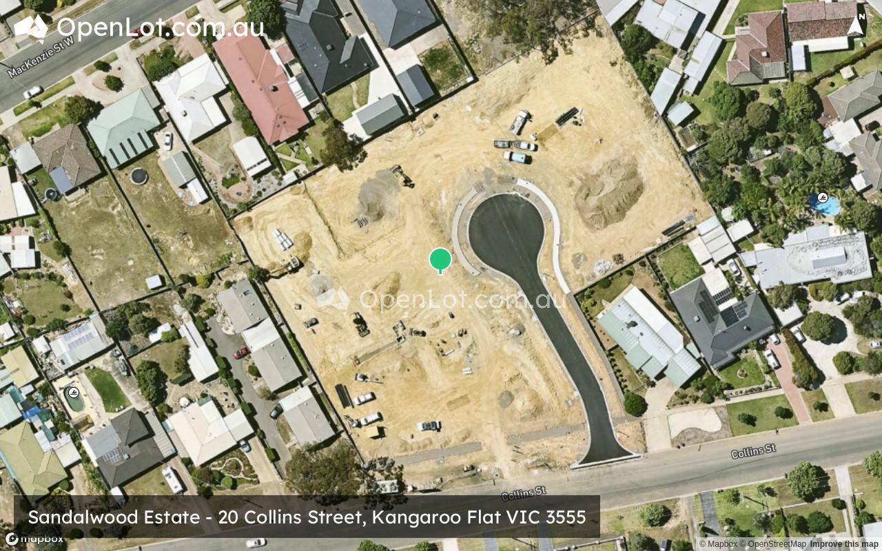 Satellite image for 20 Collins Street, Kangaroo Flat VIC 3555