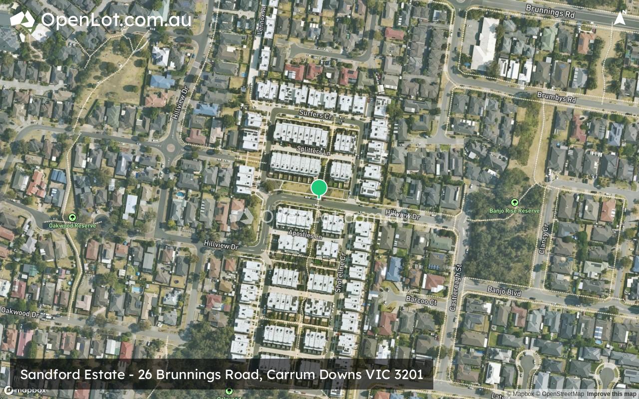 Satellite image for Sandford Estate - 26 Brunnings Road, Carrum Downs VIC 3201