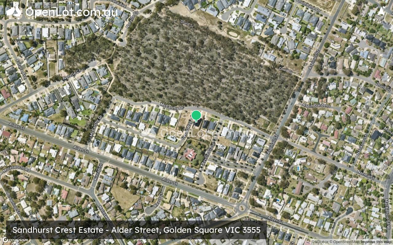 Satellite image for Sandhurst Crest Estate - Alder Street, Golden Square VIC 3555
