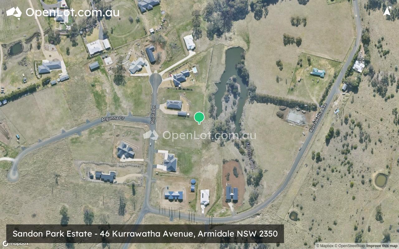 Satellite image for Sandon Park Estate - 46 Kurrawatha Avenue, Armidale NSW 2350