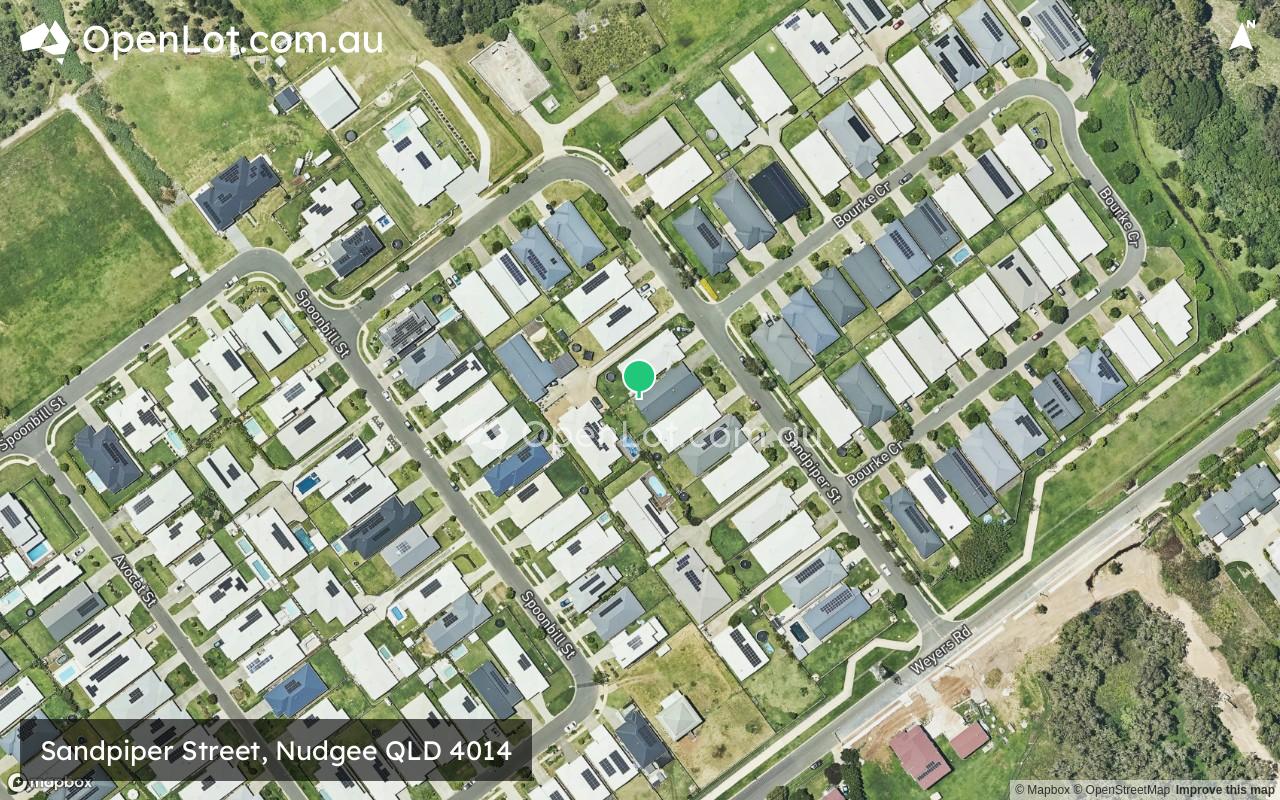 Satellite image for Sandpiper Street, Nudgee QLD 4014