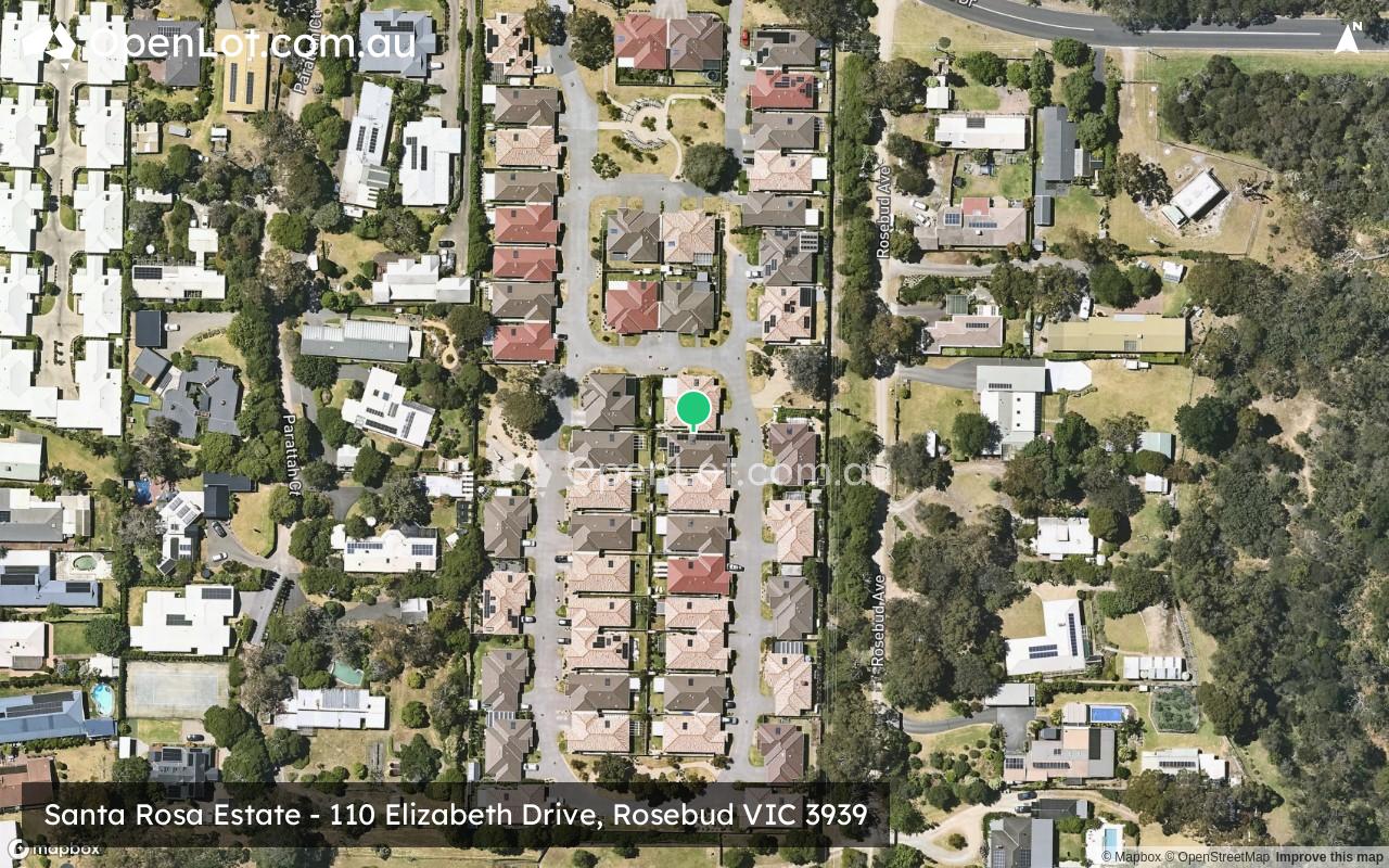 Satellite image for Santa Rosa Estate - 110 Elizabeth Drive, Rosebud VIC 3939