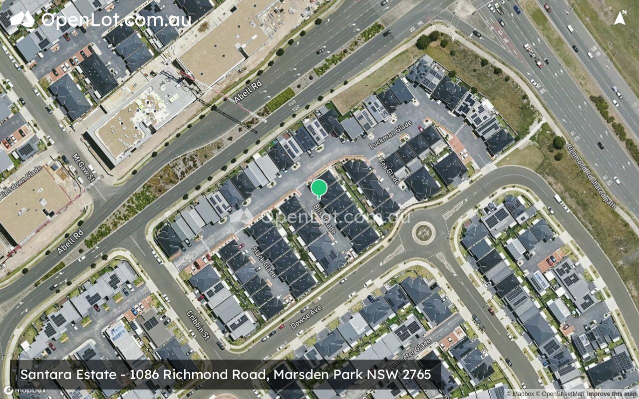 Satellite image for Santara Estate - 1086 Richmond Road, Marsden Park NSW 2765