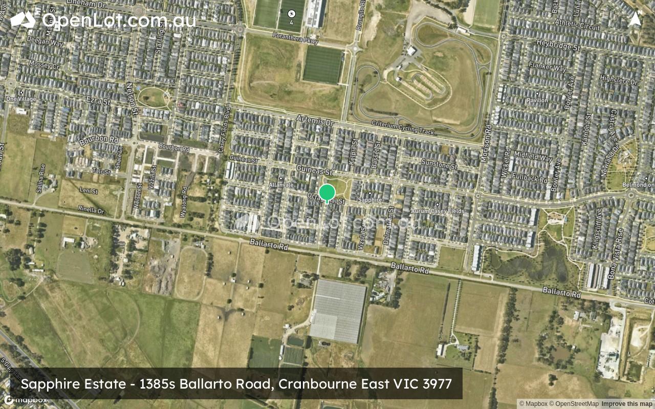 Satellite image for Sapphire Estate - 1385s Ballarto Road, Cranbourne East VIC 3977