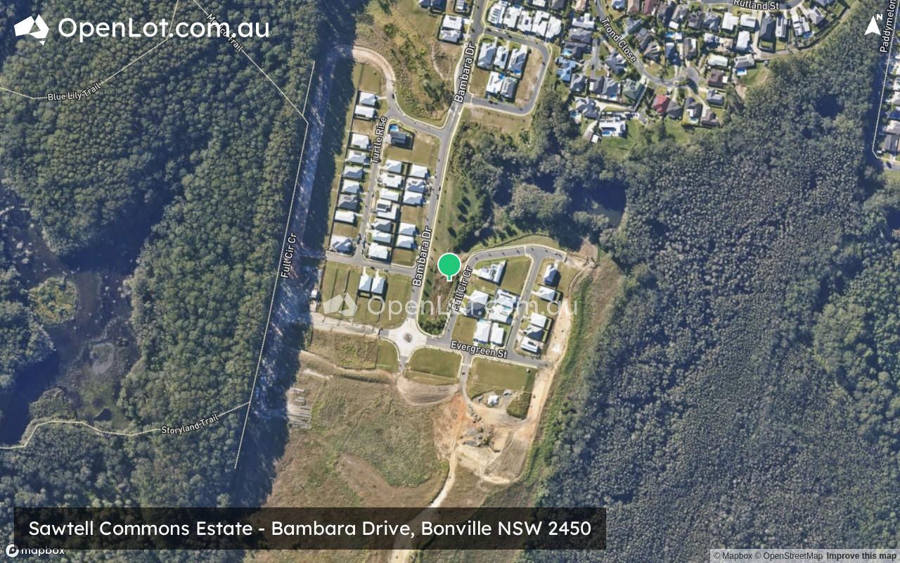 Satellite image for Sawtell Commons Estate - Bambara Drive, Bonville NSW 2450