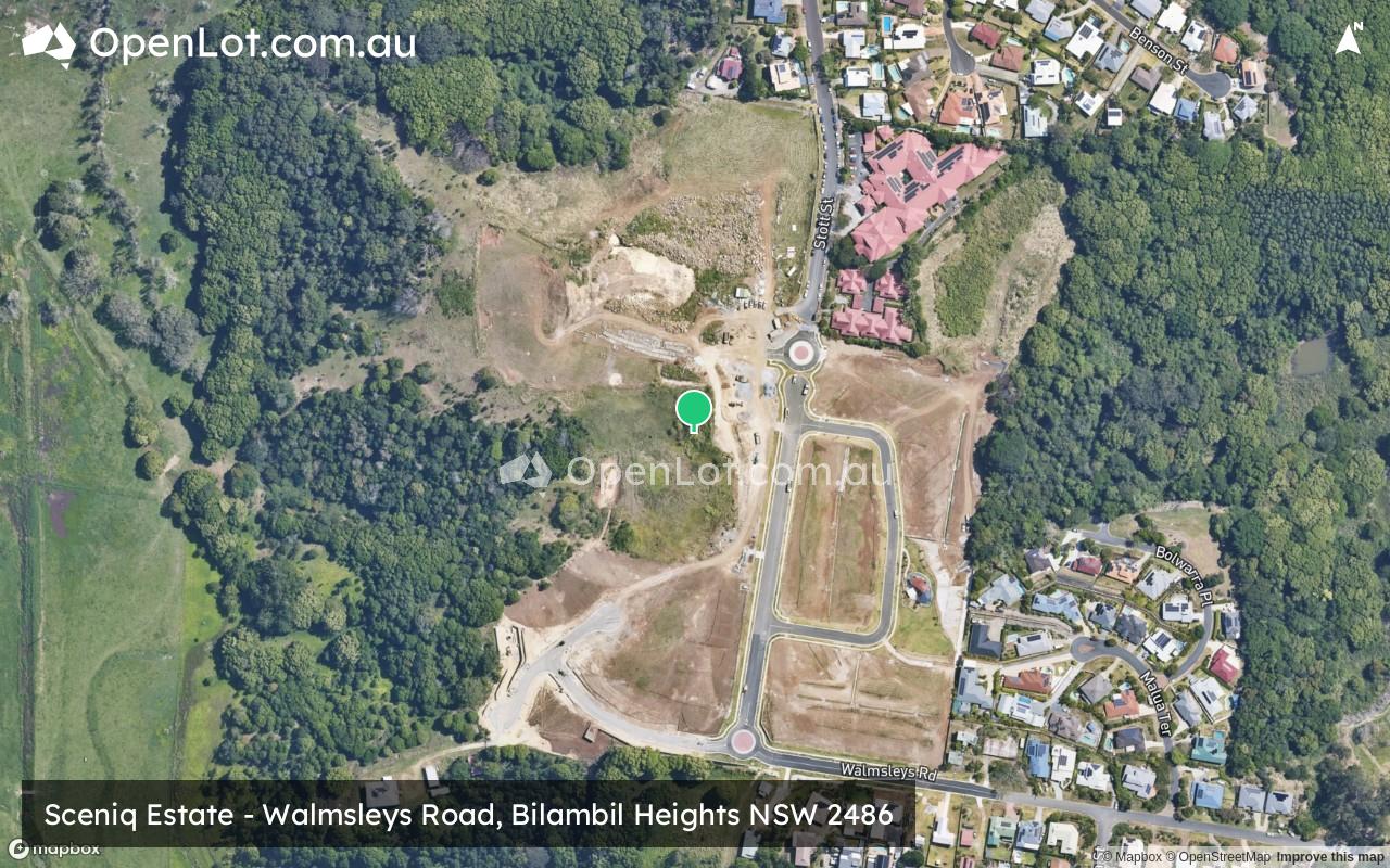 Satellite image for Sceniq Estate - Walmsleys Road, Bilambil Heights NSW 2486