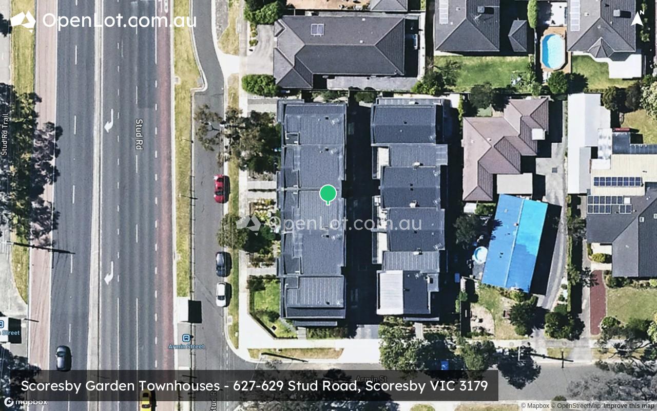 Satellite image for Scoresby Garden Townhouses - 627-629 Stud Road, Scoresby VIC 3179