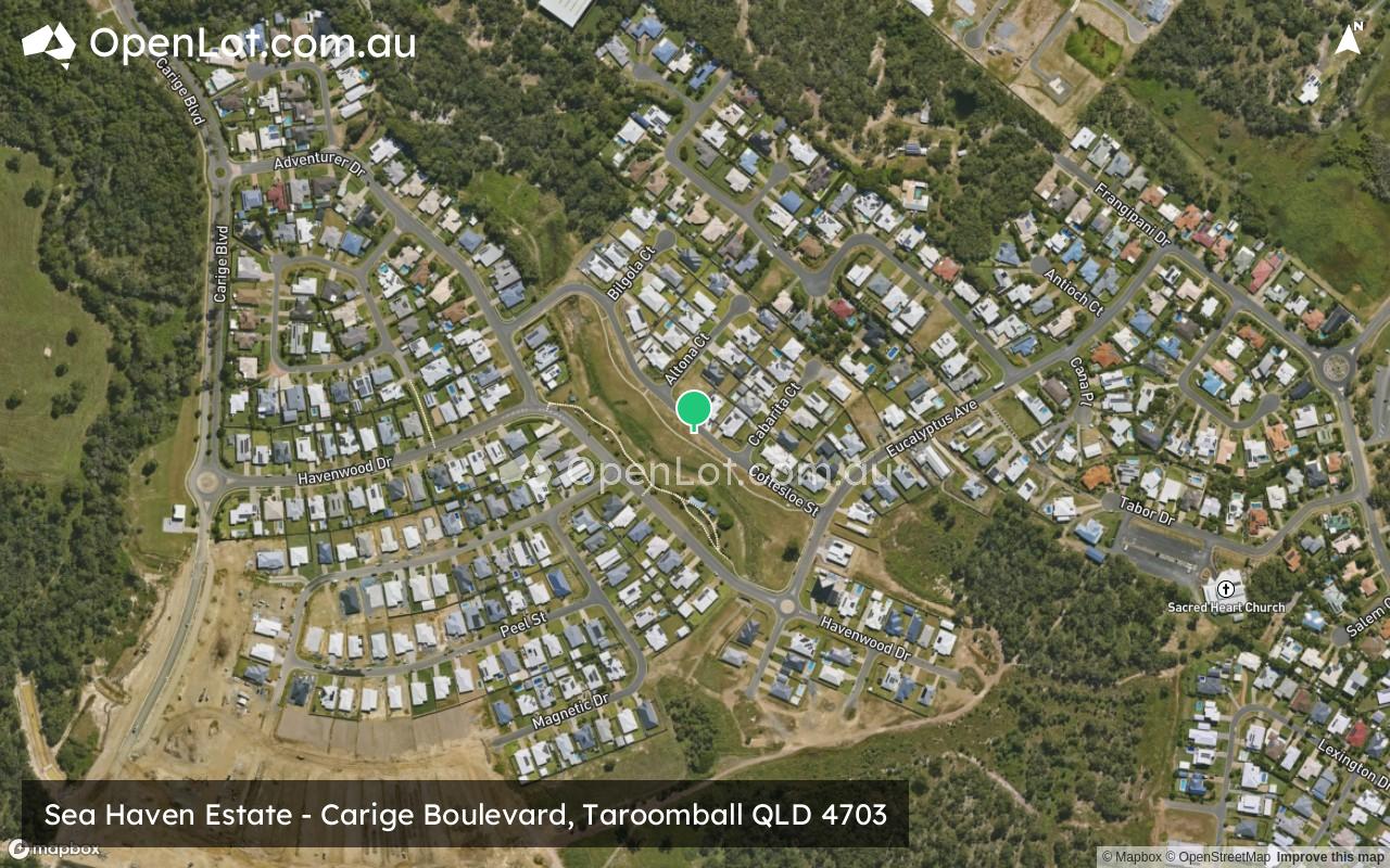 Satellite image for Sea Haven Estate - Carige Boulevard, Taroomball QLD 4703