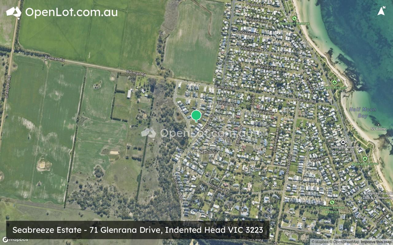 Satellite image for Seabreeze Estate - 71 Glenrana Drive, Indented Head VIC 3223