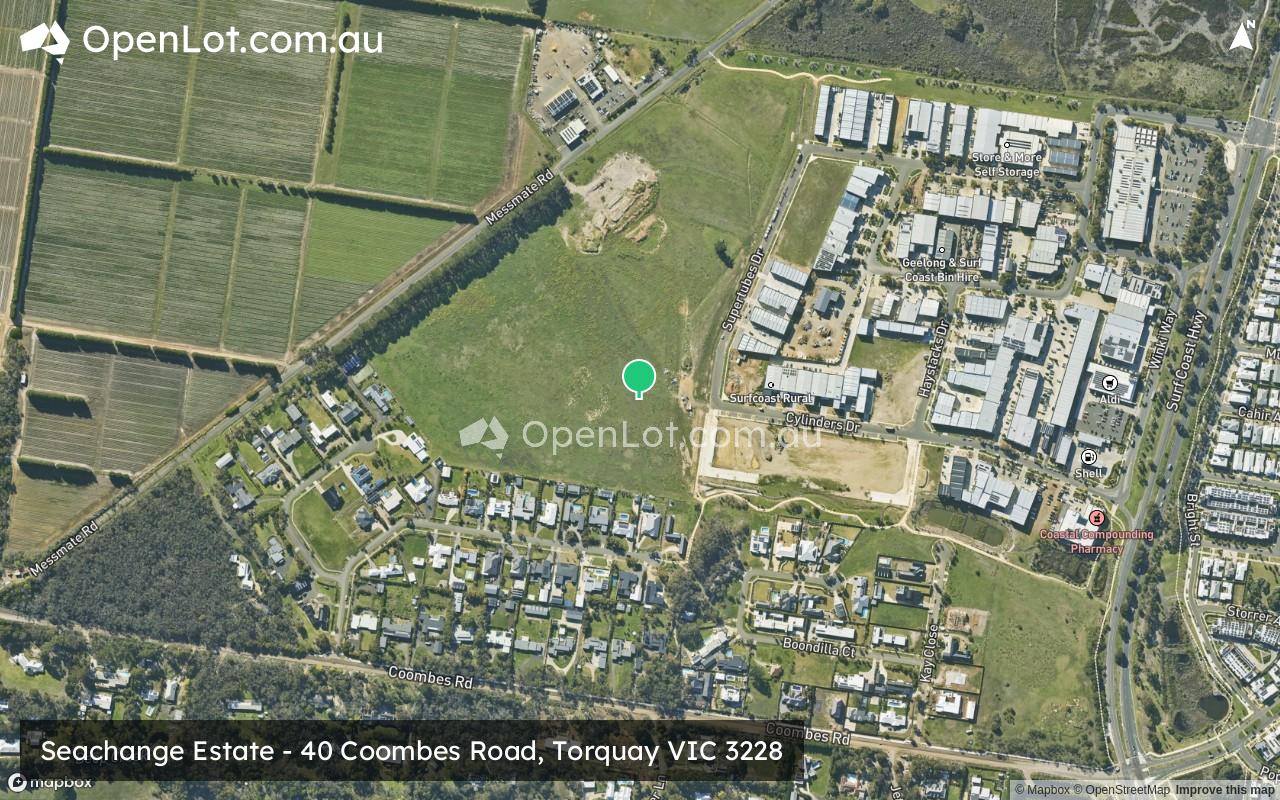 Satellite image for Seachange Estate - 40 Coombes Road, Torquay VIC 3228