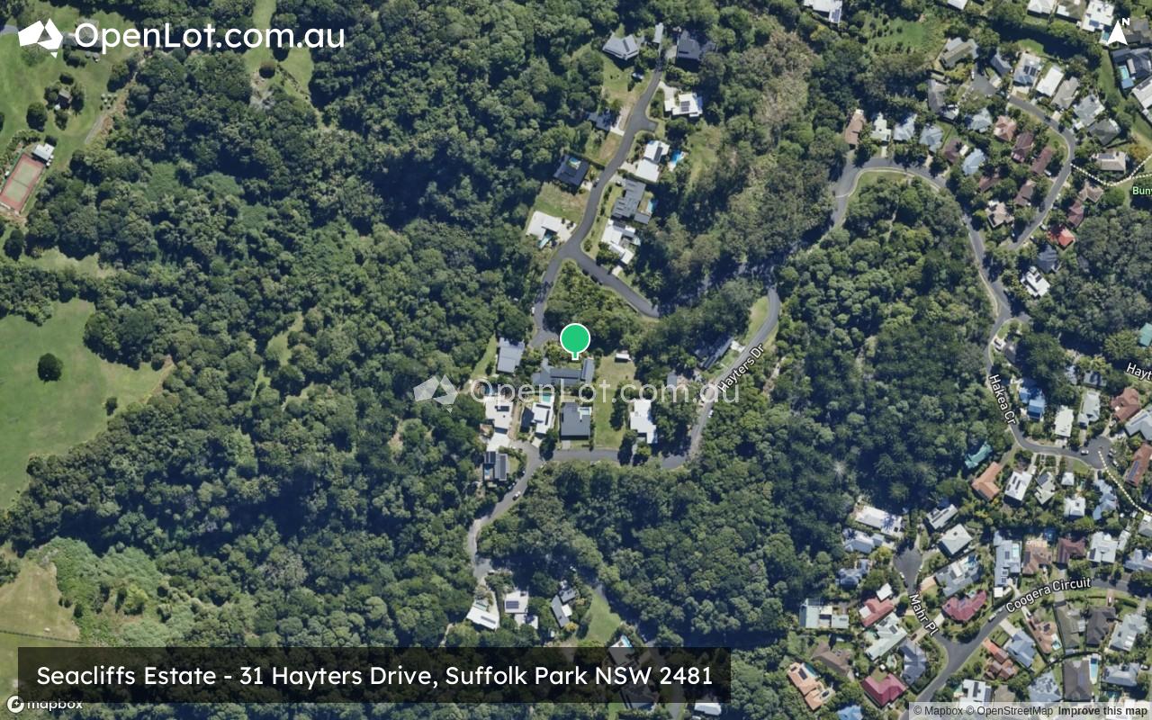 Satellite image for Seacliffs Estate - 31 Hayters Drive, Suffolk Park NSW 2481